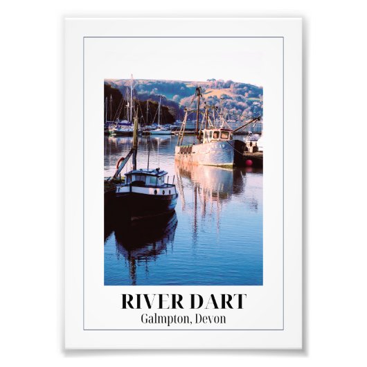 River Dart, Galmpton, Devon Foto Afdruk (Voorkant)