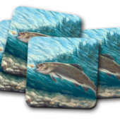 River Duo Onderzetter Set | Rustic Trout Onderzett