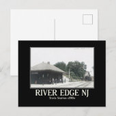 River Edge NJ Treinstation 1910s geïnspireerd Briefkaart (Voorkant / Achterkant)