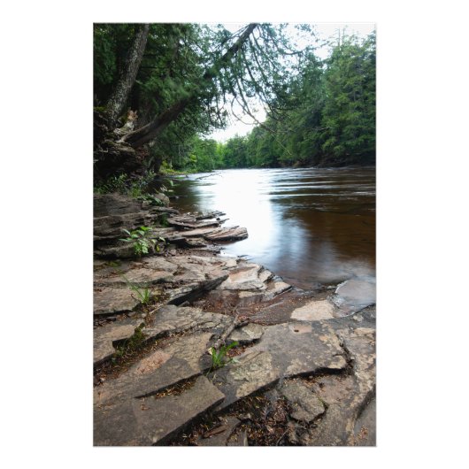 River Flat Rocks Foto Afdruk (Voorkant)