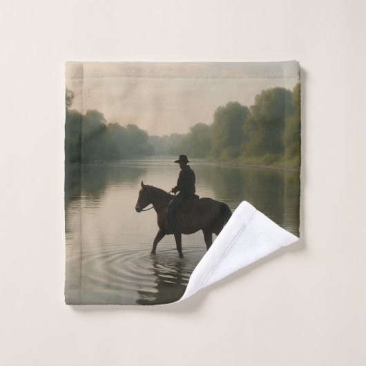 River Ford Shower Curtain - Western Water Landscap Washandje (Wasdoekje)