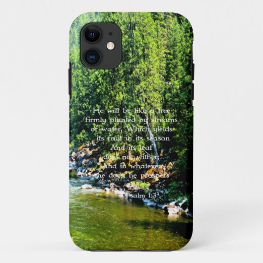 River Forest Christelijke Schrift Bijbelvers Case-Mate iPhone Case (Achterkant)
