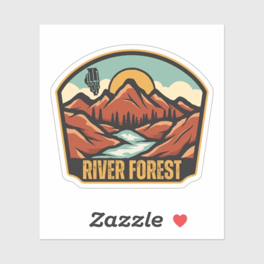 River Forest, Illinois Sticker (Vel)