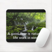 River - Groen bos - Quote Mix Muismat (Met muis)