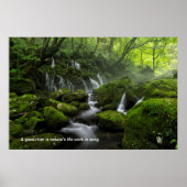 River - Groen bos - Quote Mix Poster (Voorkant)