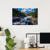 River - Groen bos - Rock - Quote Mix Poster (Thuiskantoor)