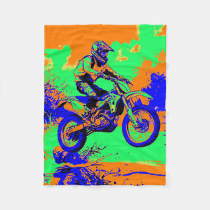 River Hopping - Motorcross Rider Fleece Deken