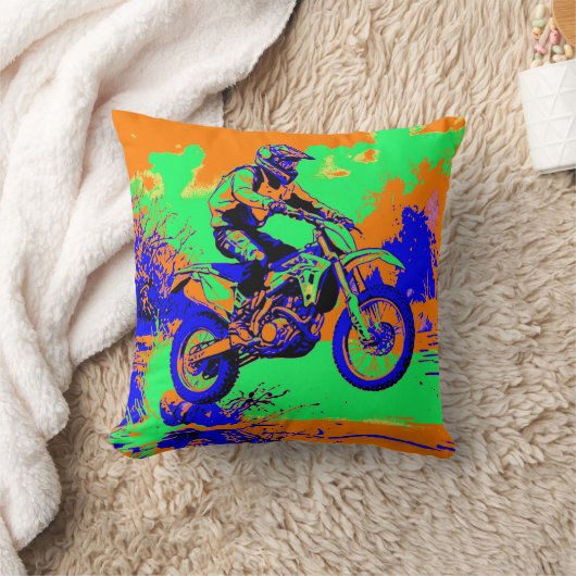 River Hopping - Motorcross Rider Kussen (Deken)