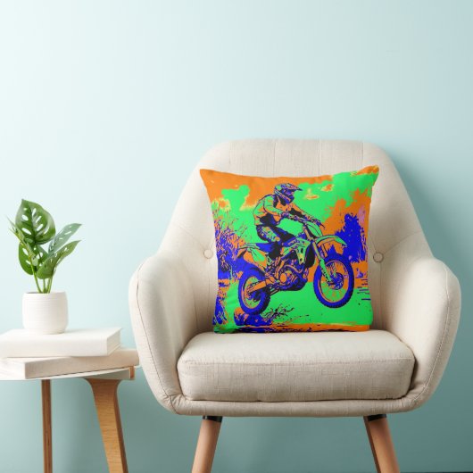 River Hopping - Motorcross Rider Kussen (Stoel)