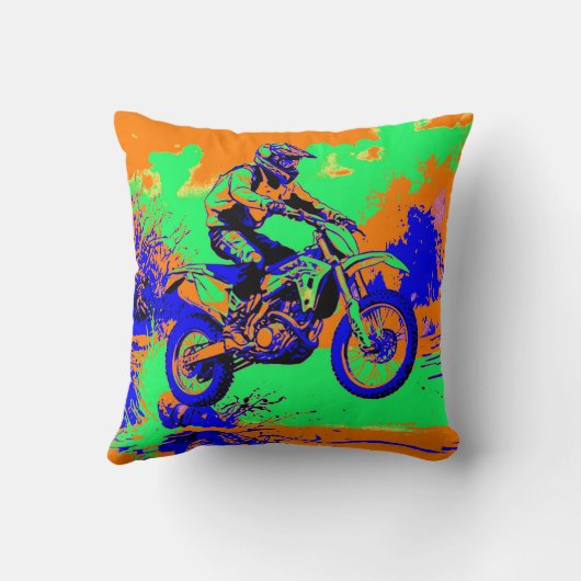 River Hopping - Motorcross Rider Kussen (Achterkant)