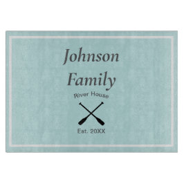 River House aangepaste familienaam jaar vastgestel Snijplank