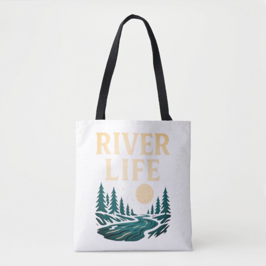 River Is Life Canvas tas – Natuur geïnspireerd acc (Voorkant)