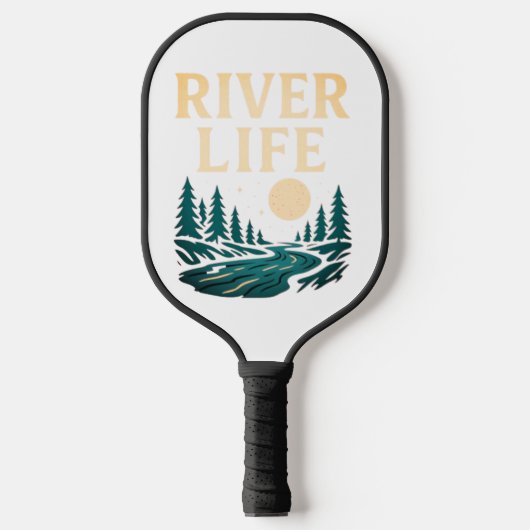 River is Life Pickleball Paddle - Natuur geïnspire (Voorkant)