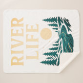 River is Life Sherpa Blanket – Gezellige Natuur In Deken (Voorkant (horizontaal))