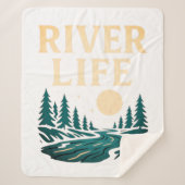 River is Life Sherpa Blanket – Gezellige Natuur In Sherpa Deken (Voorkant)
