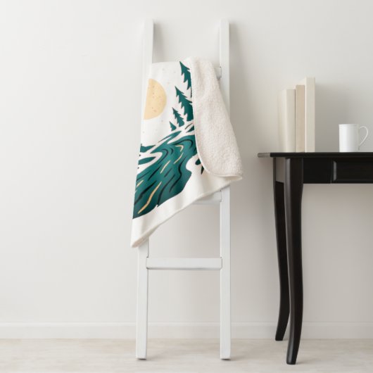 River is Life Sherpa Blanket – Gezellige Natuur In Sherpa Deken (In situ)