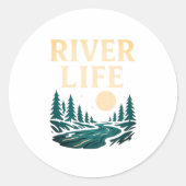 River is Life Sticker - Natuur geïnspireerde decal (Voorkant)