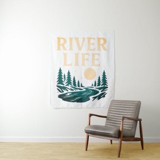 River is Life Tapestry – Natuur geïnspireerd Wandkleed (In situ)