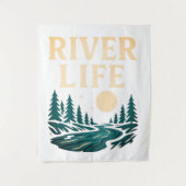 River is Life Tapestry – Natuur geïnspireerd Wandkleed (Voorkant)