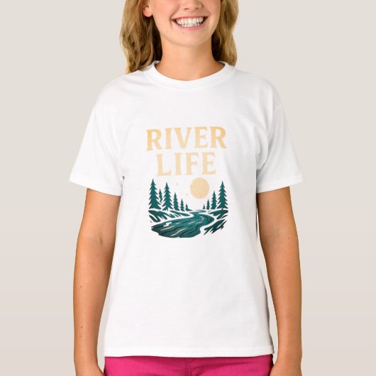 River is Life Vrouwen T-shirt – Natuur geïnspireer (Voorkant)