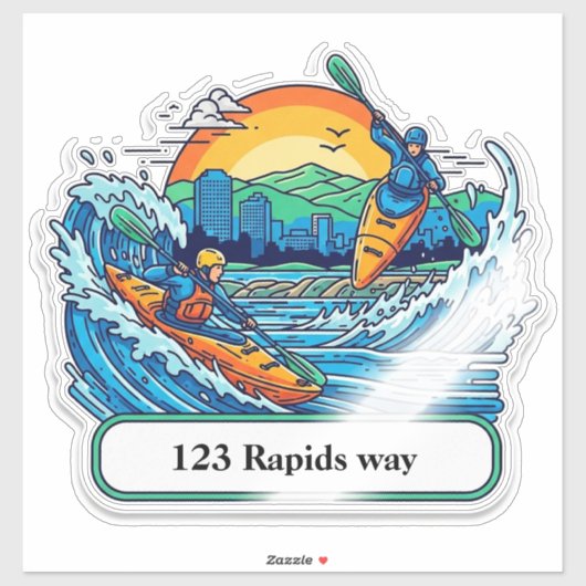 River Kayakers mailbox address sticker (Vel)