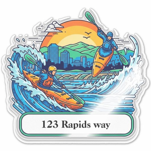 River Kayakers mailbox address sticker (Voorkant)