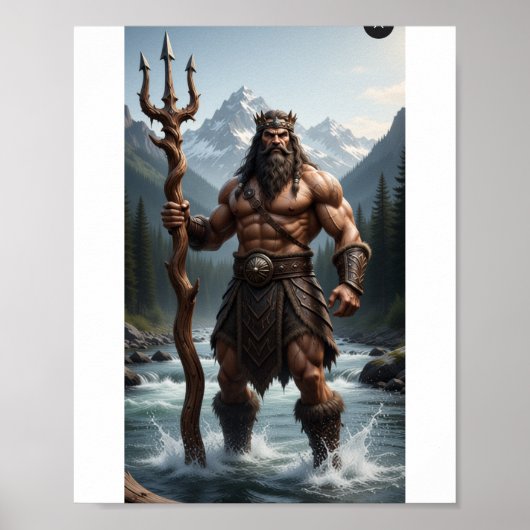 River King Trident Berg Warrior Poster (Voorkant)