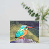River Kingfisher Briefkaart (Staand voorkant)