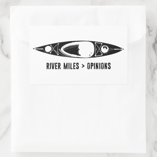 River Miles > Opinions Kayak Rechthoekige Sticker (Tas)