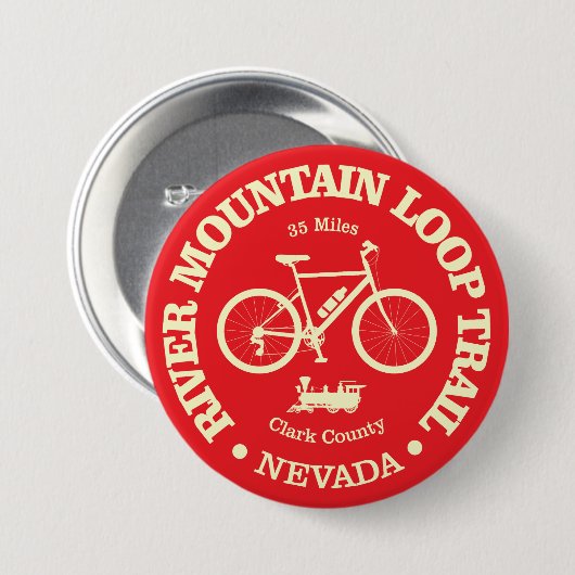 River Mountain Loop Trail (fietsen) Ronde Button 7,6 Cm (Voorkant /achterkant)