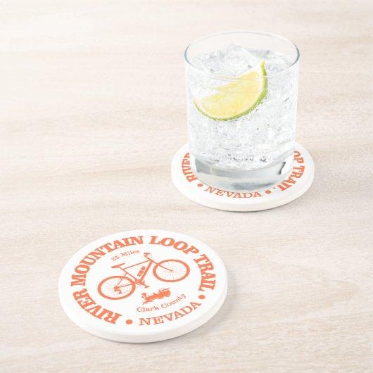 River Mountain Loop Trail (fietsen) Zandsteen Onderzetter (Zijkant)