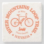 River Mountains Loop Trail (fietsen) Stenen Onderzetter (Voorkant)