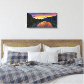 River Mountains Sunset Canvas Afdruk (Insitu (Slaapkamer))