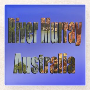 River Murray Australië Beeld Logo, Glazen Onderzetter
