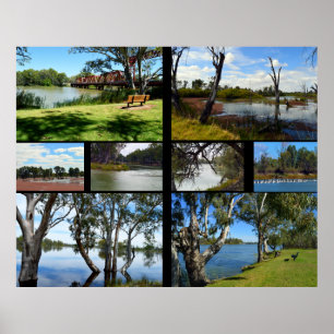 River Murray Australië fotocollage, Poster