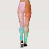 River of Fire Sinaasappel Alcoholinkt Abstract Leggings (Achterkant)