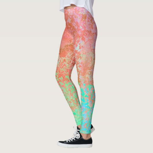 River of Fire Sinaasappel Alcoholinkt Abstract Leggings (Links)