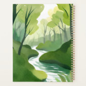 River of Green | Bos Watercolor Schilderij Planner (Achterkant)