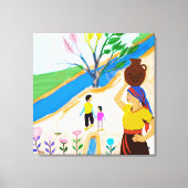 River of Roots: het leven in bloei Canvas Afdruk (Voorkant)
