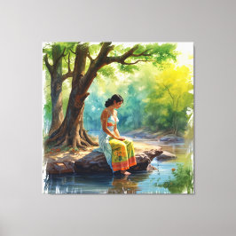 River of Thoughts voor Wall Art Canvas Afdruk