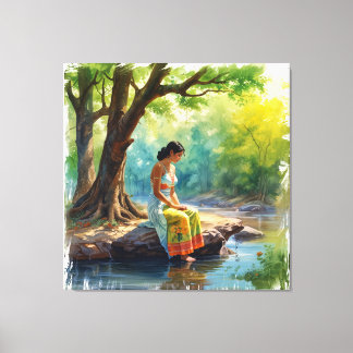 River of Thoughts voor Wall Art Canvas Afdruk