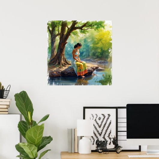 River of Thoughts voor Wall Art Poster (Thuiskantoor)