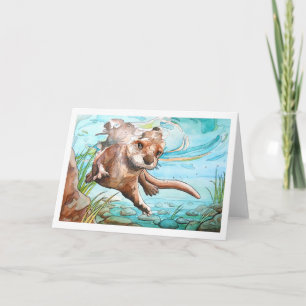 River Otter Art Kaart - Blank