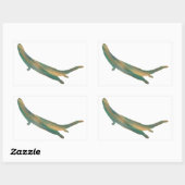 River Otter-Sticker in acrylstijl Rechthoekige Sticker (Vel)