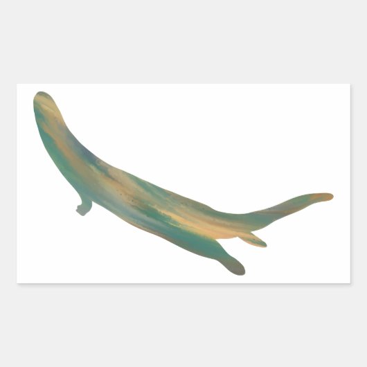 River Otter-Sticker in acrylstijl Rechthoekige Sticker (Voorkant)