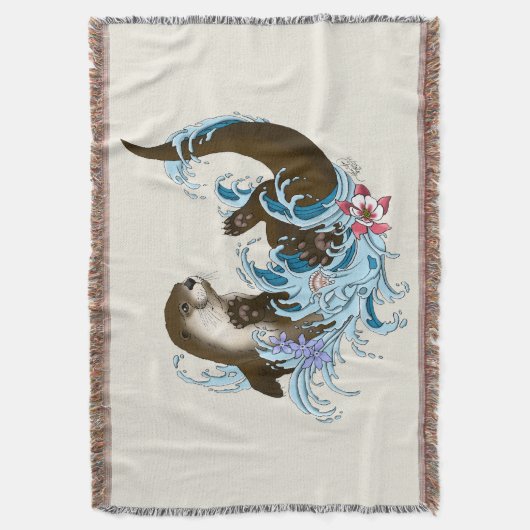 River Otter Water Schattige Deken (Voorkant Verticaal)