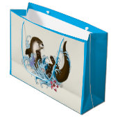 River Otter Water Schattige Groot Cadeauzakje (Voorkant Gekanteld)