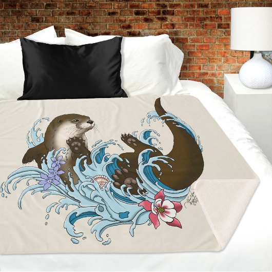 River Otter Water Schattige Sherpa Deken