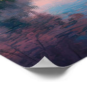 River, Pagoda en Cherry Blossom Poster (Hoek)