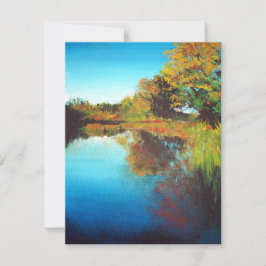 River Painting Art Blank Bedankkaart